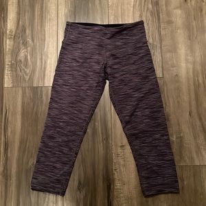 Lululemon Wunder Under crop in space dye grey and black